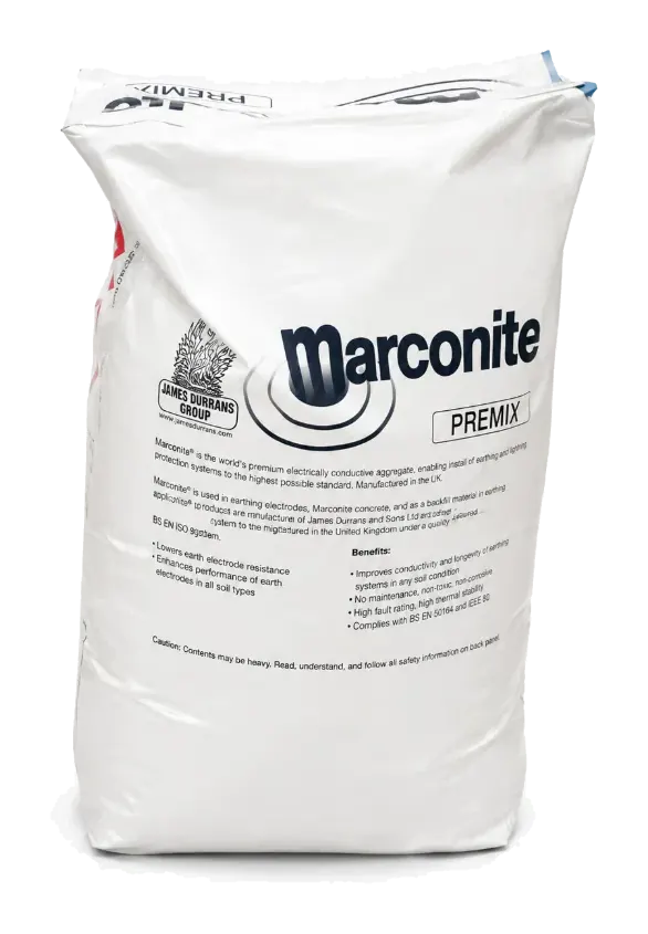 White sack of Marconite powder